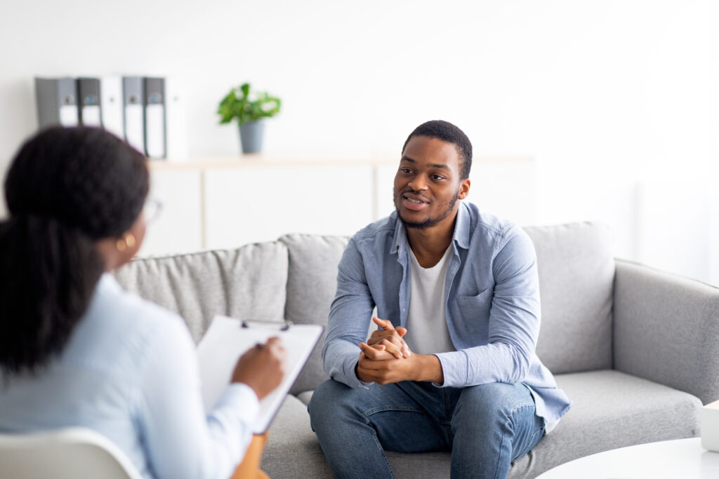 Man Consultation with a professional