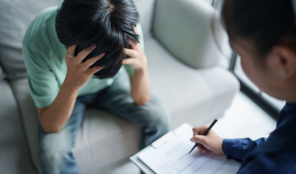 A man undergoing Therapy