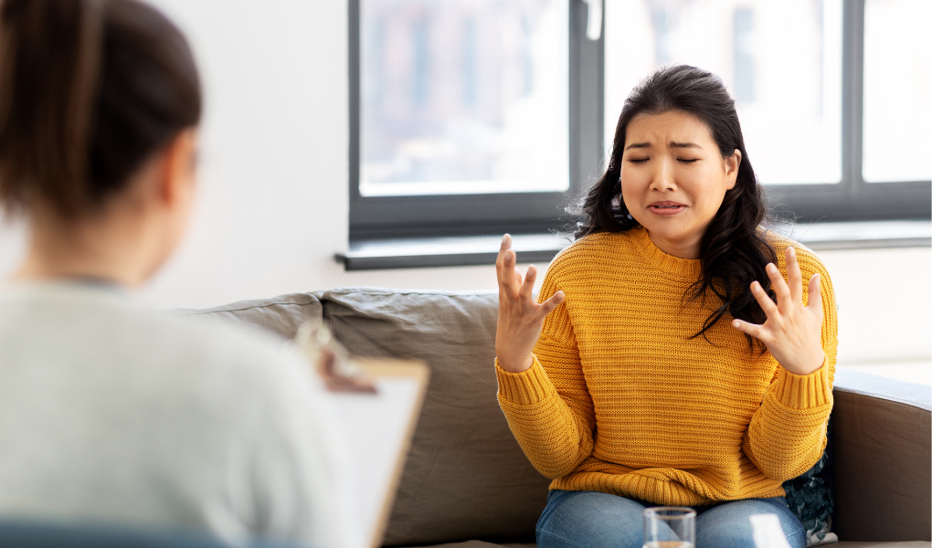 A woman undergoing Therapy