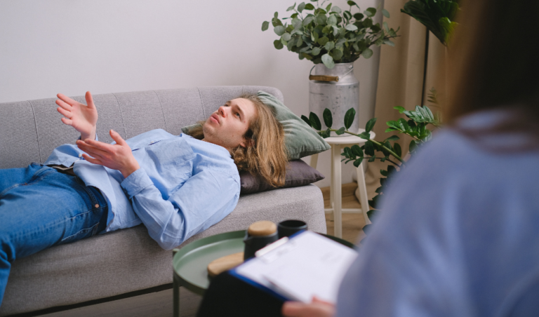 A woman undergoing Therapy